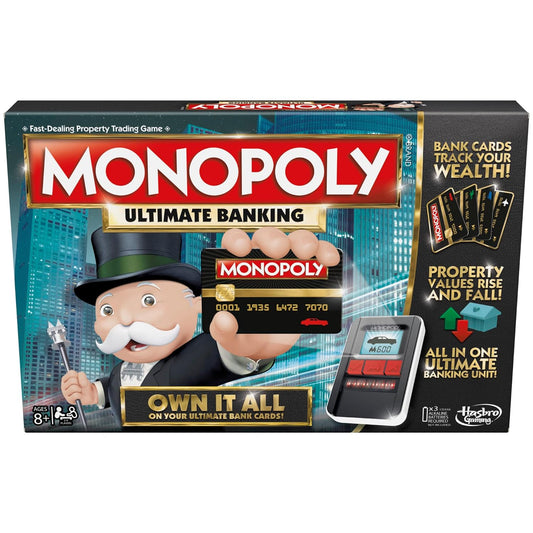 Monopoly Ultimate Banking Edition Board Game, Includes Electronic Banking Unit, Fun Board Game for Families and Kids, Birthday Gift, Strategy Game for Kids Ages 8+