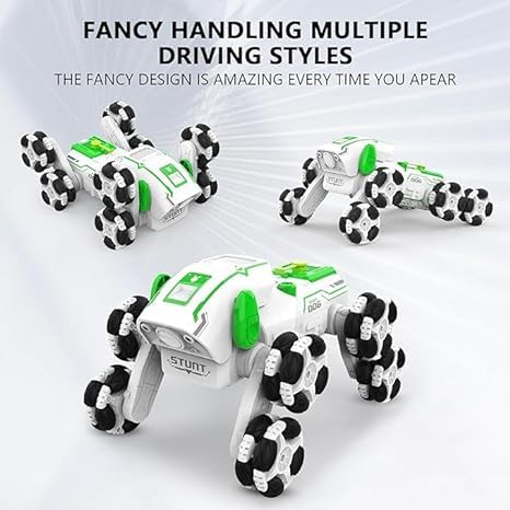 Snish Signature Robot Dog RC-Car, 8WD Remote-Control-Car with Spraying Light, 2.4Ghz All Terrain RC Stunt-Car, 360°Rotating RC Truck Toys for Kids 8 9 10 11 12 Year Boys Girls Christmas Birthday Gift