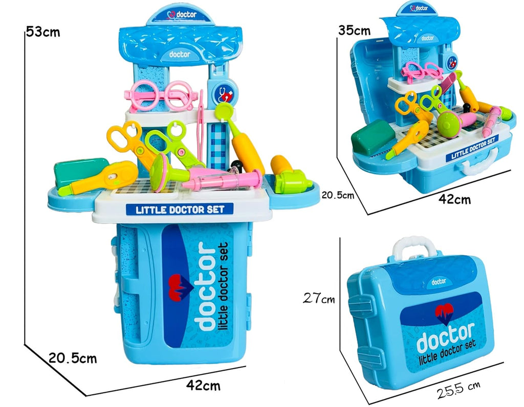 3-in-1 Portable Pretend Play Doctor Set Toy for Boys and Girls
