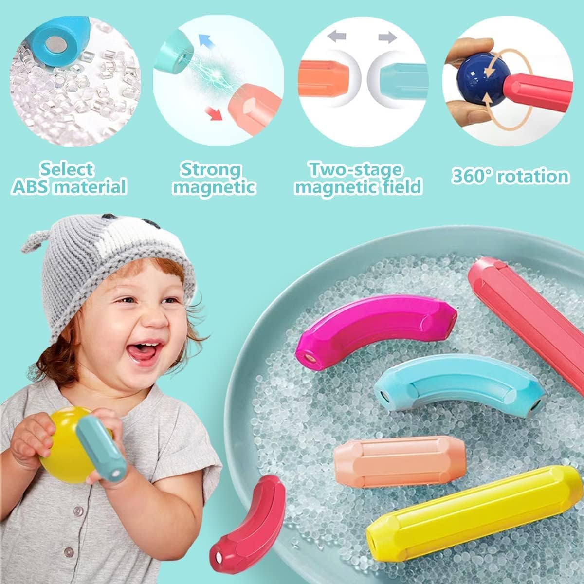 36-Piece Magnetic Toys for Little Boys, Ages 3-14 | Safe and Durable | Creative Brain Development Toys with Magnet Balls (36 Pcs)