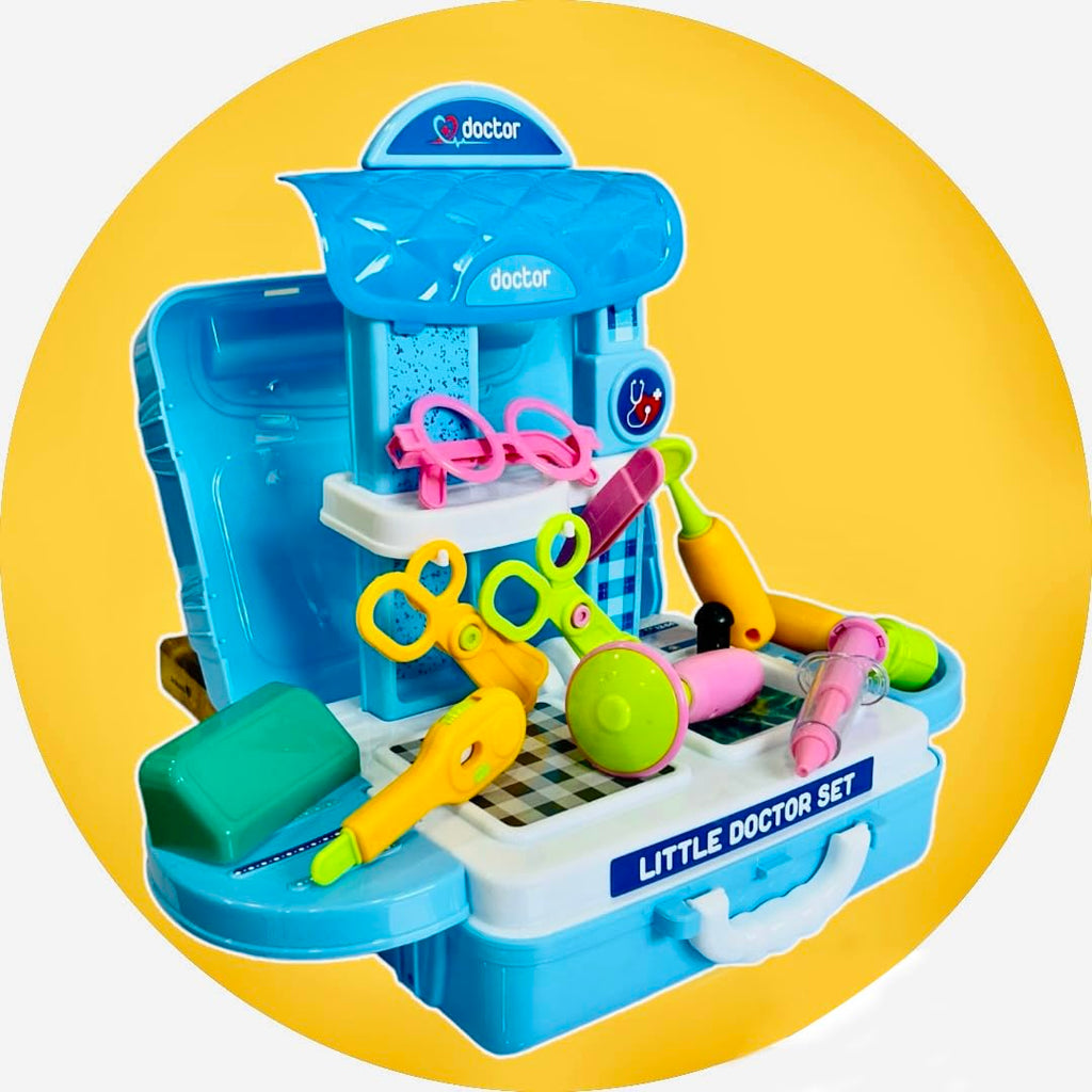 3-in-1 Portable Pretend Play Doctor Set Toy for Boys and Girls
