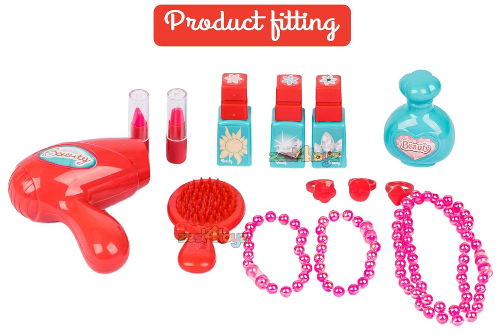 Plastic 3-in-1 Portable Pretend Role Play Set Toy for Boys and Girls (Beauty Play Set)
