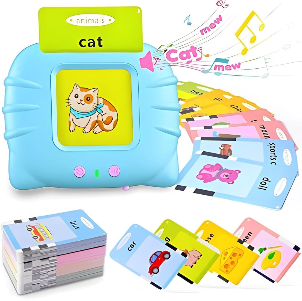 Spoken Flash Cards Children's Educational Learning Toys | Talking English Words Learning Machine | (112 Blue Cards)