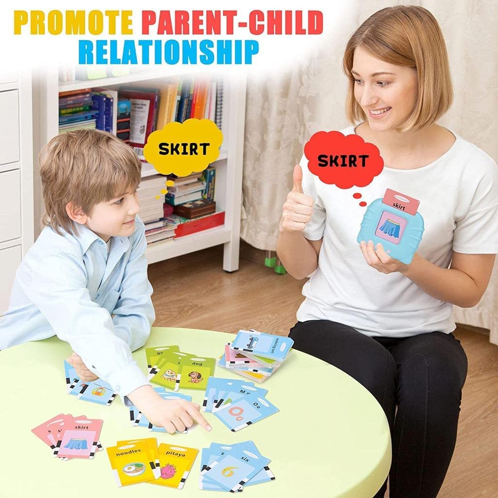 Spoken Flash Cards Children's Educational Learning Toys | Talking English Words Learning Machine | (112 Blue Cards)