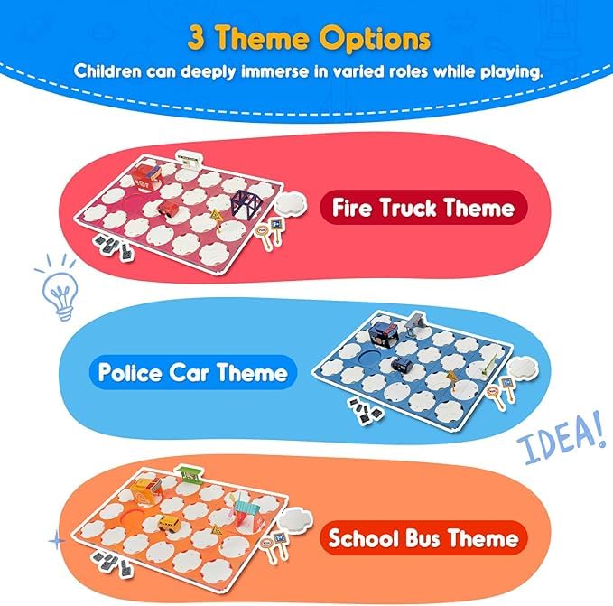 DIY Track Maze Race Car Building Block Set - Educational Toy with Light-Up Cars | STEM Learning Construction Playset for Kids | Customizable Police Station Track