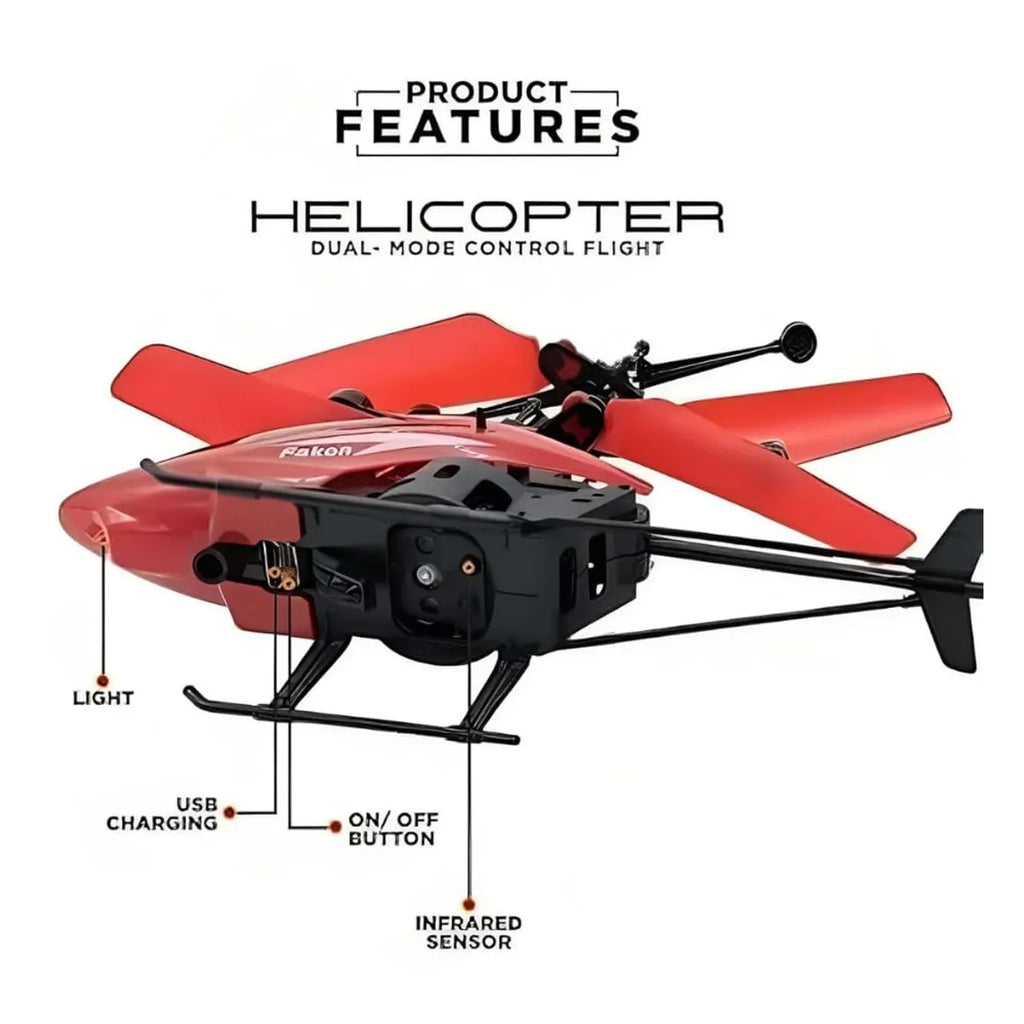 Remote Control Helicopter Toy Hand Sensor USB Charging Exceed Infrared Induction Flight Gravity with 3D Lights for Kids RC Helicopter for Indoor and Outdoor(Multicolor)