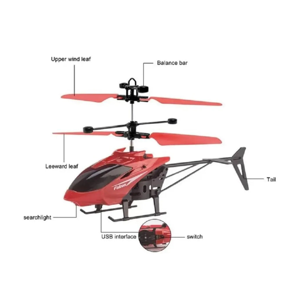 Remote Control Helicopter Toy Hand Sensor USB Charging Exceed Infrared Induction Flight Gravity with 3D Lights for Kids RC Helicopter for Indoor and Outdoor(Multicolor)