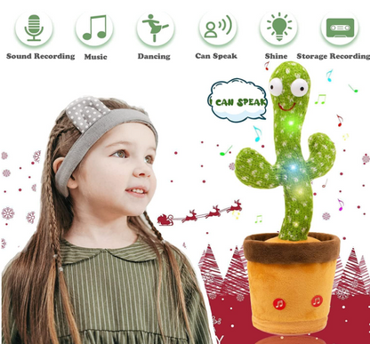 SNISH SIGNATURE Dancing Cactus Toy for Kids | Musical Toy with Colourful Lights | Funny Education Toys | Playing Home Decor | Baby Voice Recording