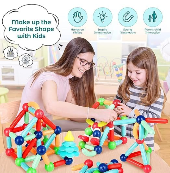 25-Piece Magnetic Toys for Little Boys, Ages 3-14 | Safe and Durable | Creative Brain Development Toys with Magnet Balls (25 Pcs)