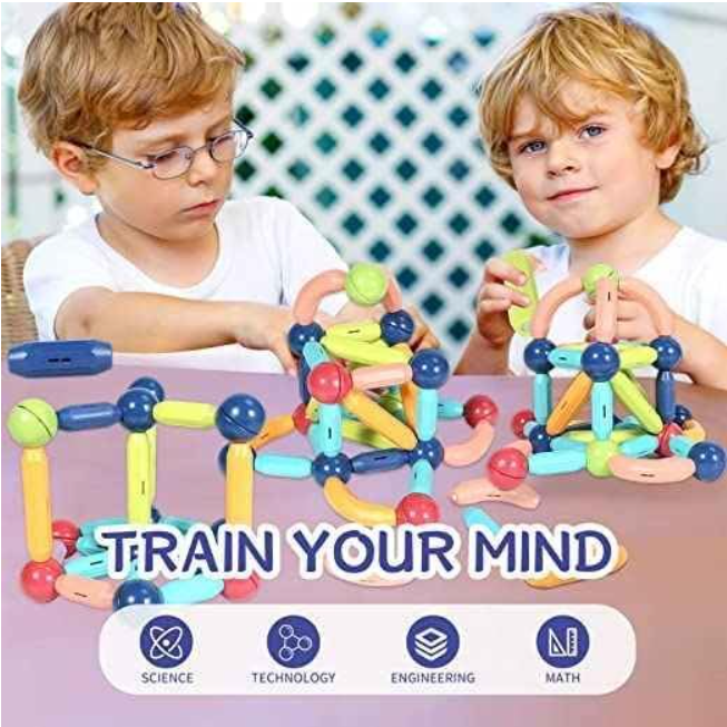25-Piece Magnetic Toys for Little Boys, Ages 3-14 | Safe and Durable | Creative Brain Development Toys with Magnet Balls (25 Pcs)